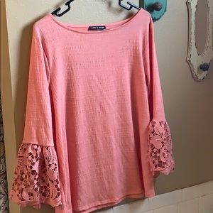 Peace/ knitted flare sleeve